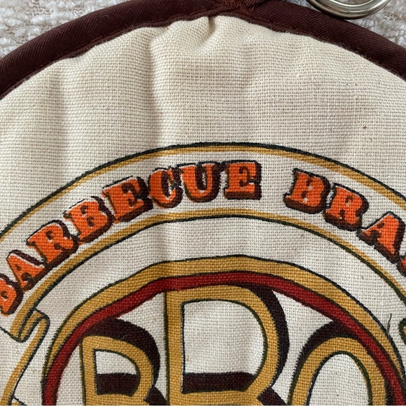 Vintage MCM Franco Round Potholder BBQ Beef - Picture 3 of 8